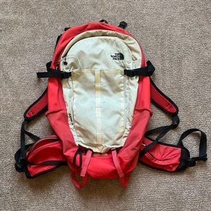 North Face Basin 36L Red & White Hiking Backpac